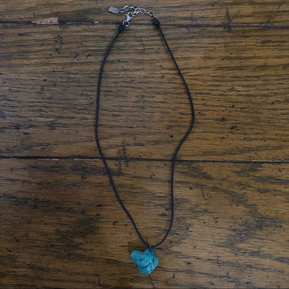 Leather and Turquoise Necklace